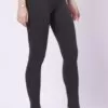 Foryourself Women Dark Grey Plain Ankle Fit Legging