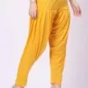 Foryourself Women Yellow Plain Patiyala Pant