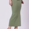 Foryourself Women Pista Green Plain - Saree Shape Wear
