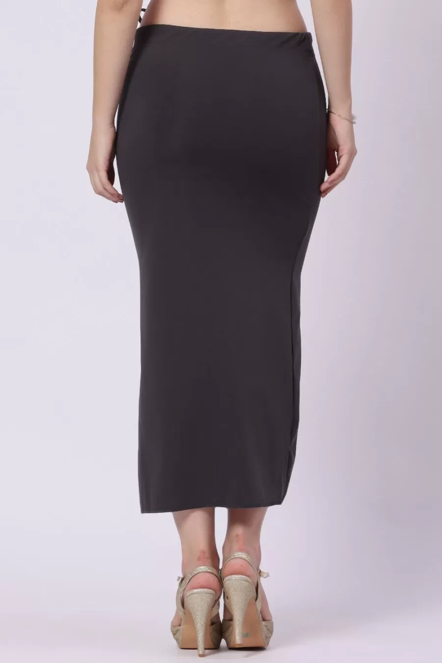 Foryourself Women Dark Grey Plain – Saree Shape Wear