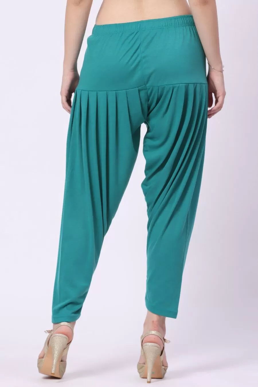 Foryourself Women Turquoise Green Plain Patiyala Pant