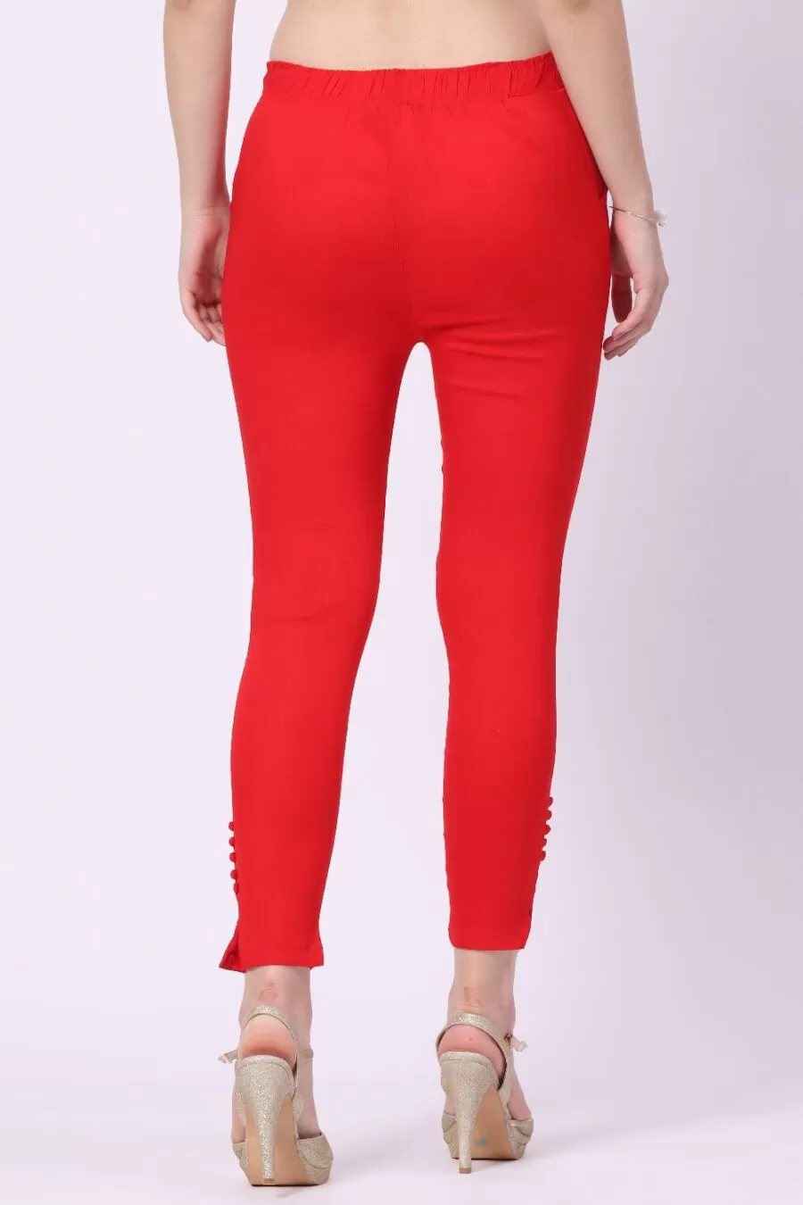 Foryourself Women Red Plain Cigar Pant
