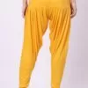 Foryourself Women Yellow Plain Patiyala Pant
