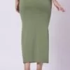 Foryourself Women Pista Green Plain - Saree Shape Wear