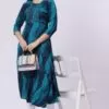 1-1 Foryourself Blue with Mirror work kurti