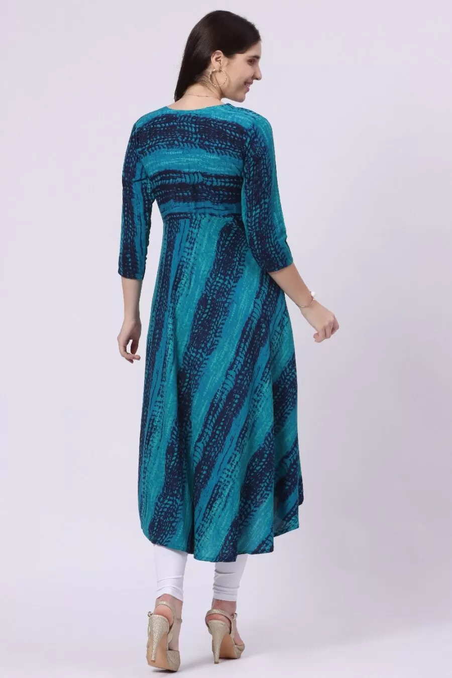 5-1 Foryourself Blue with Mirror work kurti