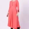 Foryourself Coral With Black Beads Kurti