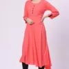 Foryourself Coral With Black Beads Kurti